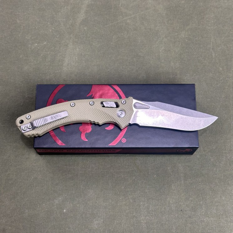 Microtech Amphibian RAM-LOK S/E Fluted OD Green Stonewash Standard